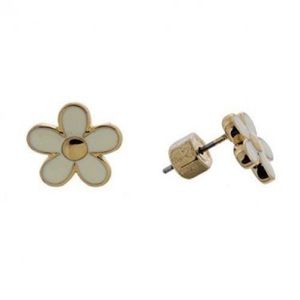Marc Jacobs Daisy Stud Earrings gold/white